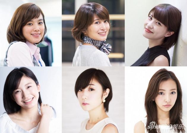 演员,上排左起笕美和子,佐津川爱美,岸明日香,下排左起小仓优香