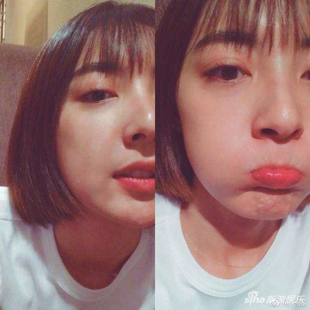 米露微博晒自拍说自己又胖了?还让人活吗