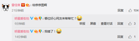 雷佳音回复