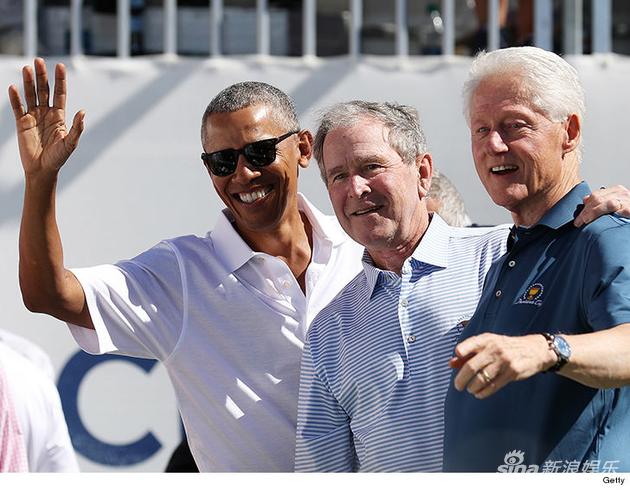 “总统杯”高尔夫球赛事吸引来三前总统