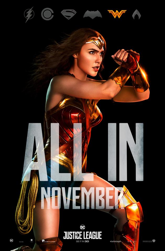 《正义联盟》官方海报 - 神奇女侠