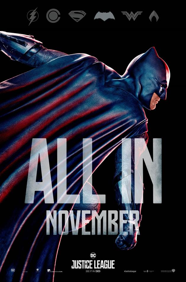 《正义联盟》官方海报 - 蝙蝠侠