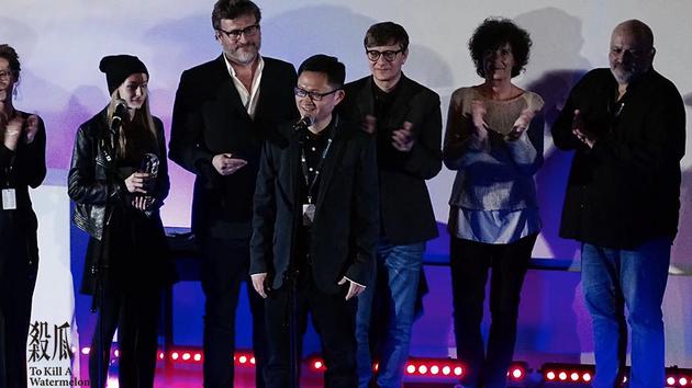 电影《杀瓜》导演高则豪华沙电影节发表获奖感言