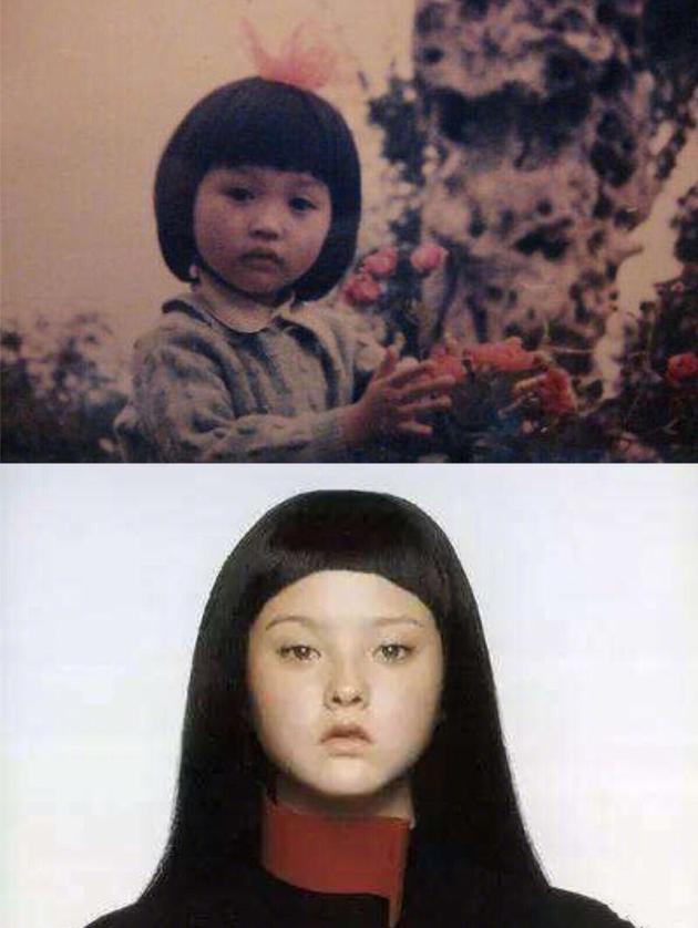 10月28日,金莎[微博]在微博上晒出了自己小时候的萌照,并配文:长大后