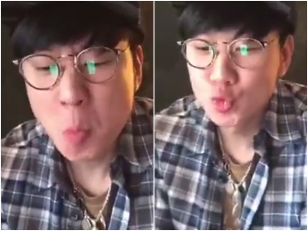 林俊杰对镜头挤眉弄眼