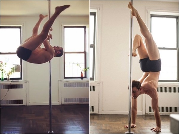 如今他已经是专业的瑜伽教练