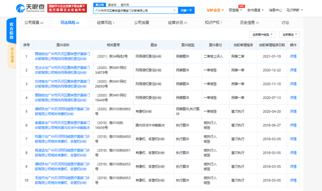 天眼查App所示信息