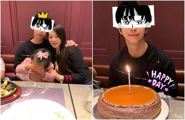 伊能静庆祝儿子17岁生日。