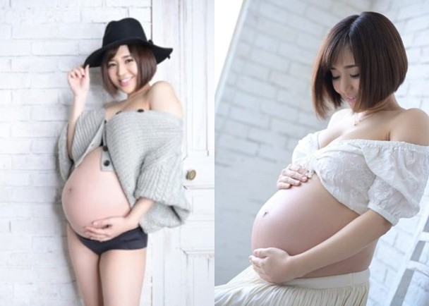 苍井空公开大肚写真。