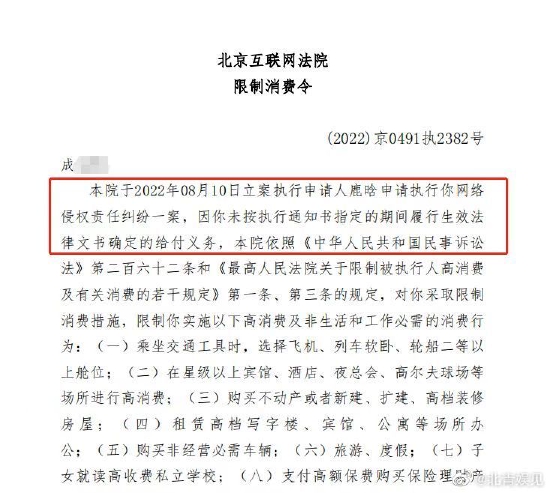 限制消费令