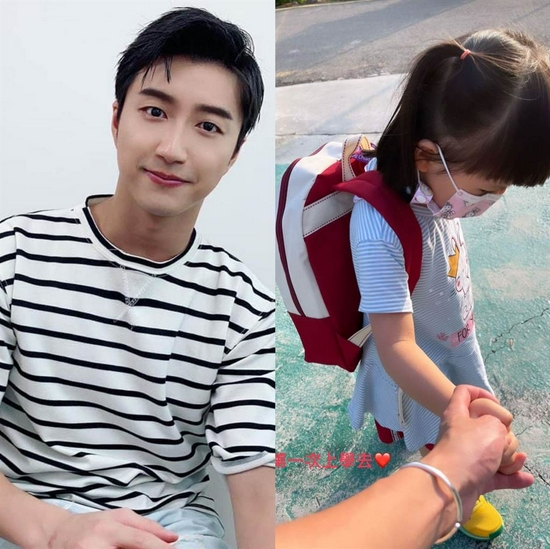 Jiang Hongjie showed cute photos holding his 3-year-old daughter tightly.