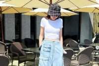 林志颖老婆否认怀孕后晒近照 穿辣妹装秀细腰身材美爆