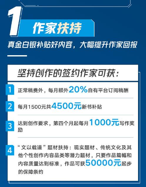 阅文增加内容激励 除分成额外给予20%稿酬作补贴