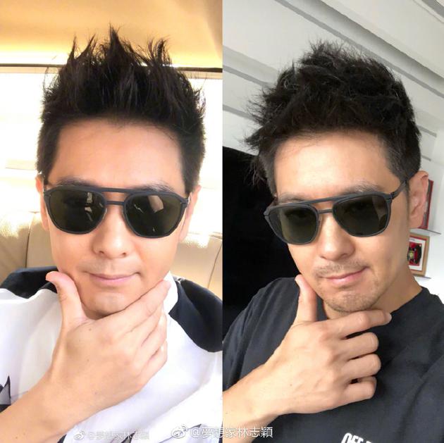 林志颖晒对比照