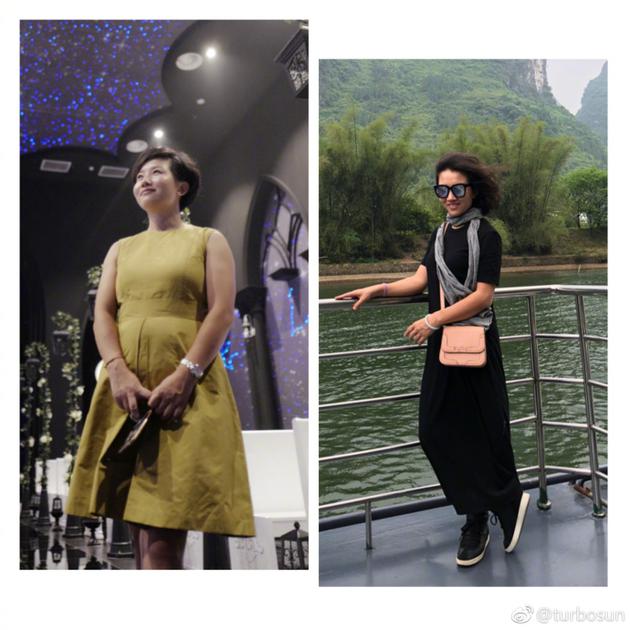 孙俪好友瘦身前后对比图