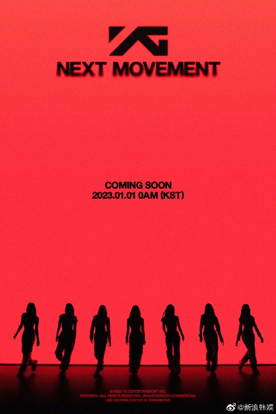 YG娱乐新女团将于1月1日出道 海报公开7成员剪影