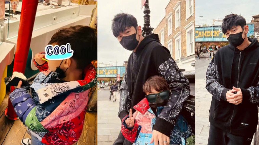 周杰伦分享英国游玩照 儿子罗密欧比耶吃甜品软萌可爱