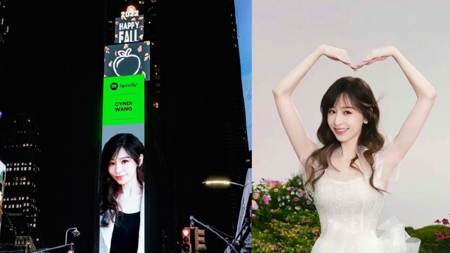 王心凌登上纽约时代广场 称感恩努力被大家看见