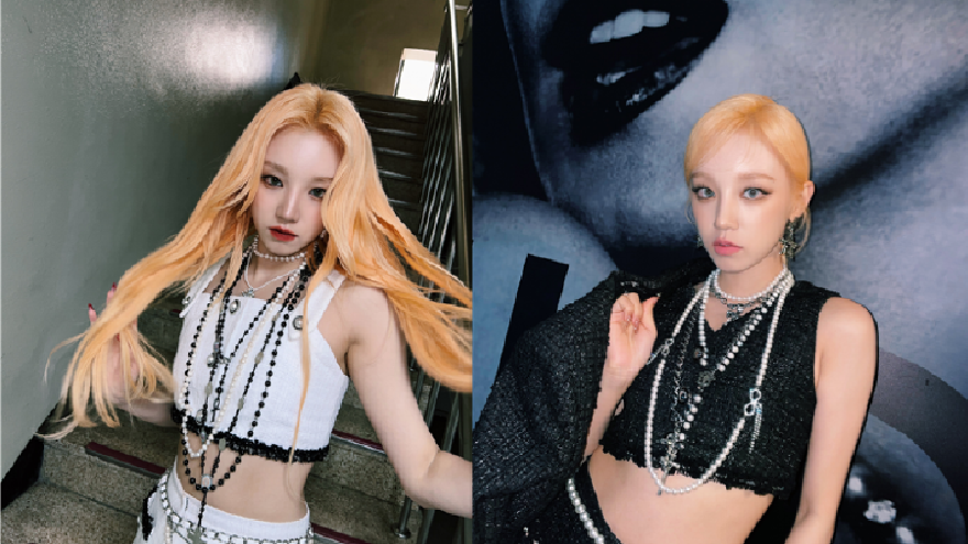 宋雨绮晒后台照 橘发搭配黑白造型又美又辣