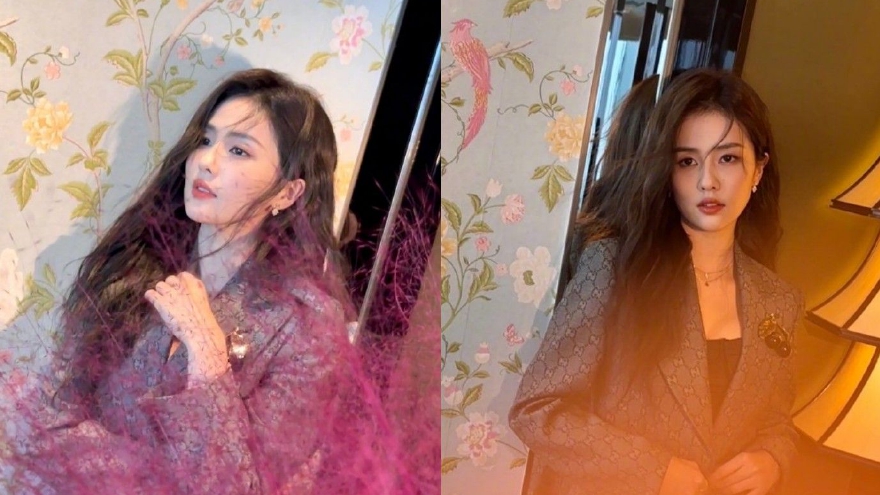 白鹿都市佳人写真释出 西装小巧卷发轻抚面颊韵味足