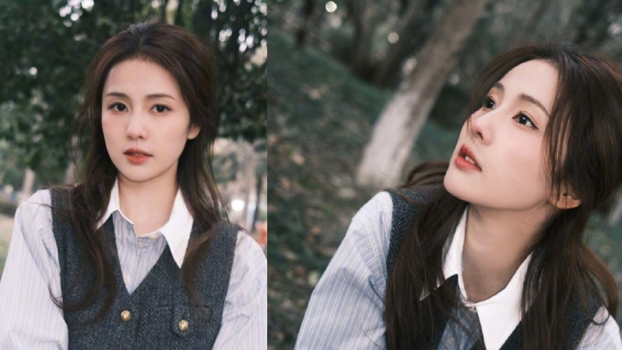 白鹿纯美学院风写真释出 长发披肩谱写冬日恋歌