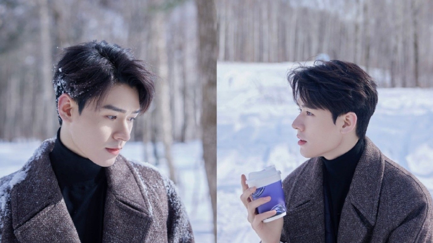 龚俊雪景大片释出 长风衣高领内搭冬日温柔系男友