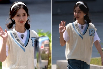 杨颖学院风造型