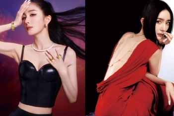 杨幂黑色吊带身材好辣