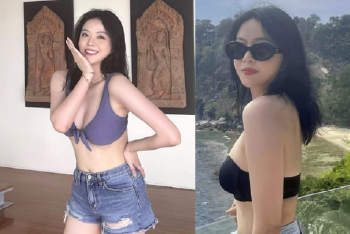 华谊千金泳衣秀身材