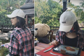 赵丽颖剪短发侧颜精致