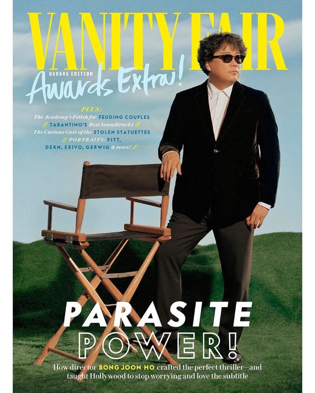 奉俊昊上《Vanity Fair》授奖礼稀奇版封面
