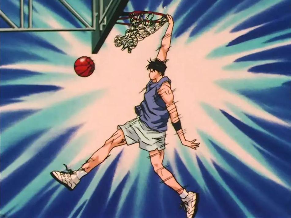 海报剧照剧情:为了讨好同级暗恋对象赤木晴子的欢心,原来毫无篮球基础