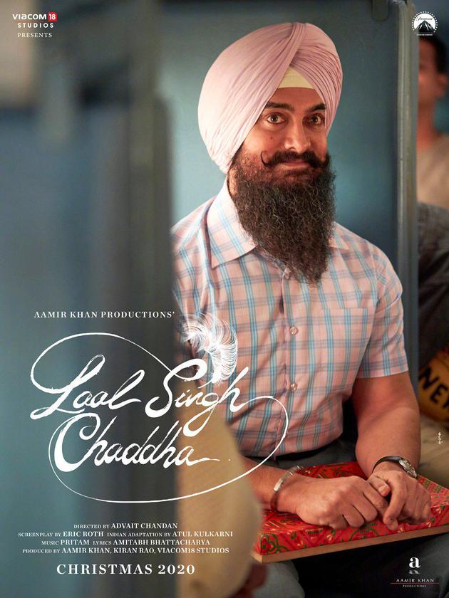 印度一家电影公司根据《阿甘正传》翻拍的影片《拉尔·辛格·查达》海报。