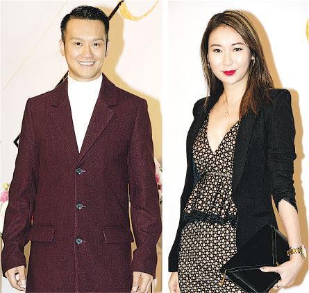 吴浩康（左）与旧爱庄思敏（右）分别前来喝喜酒