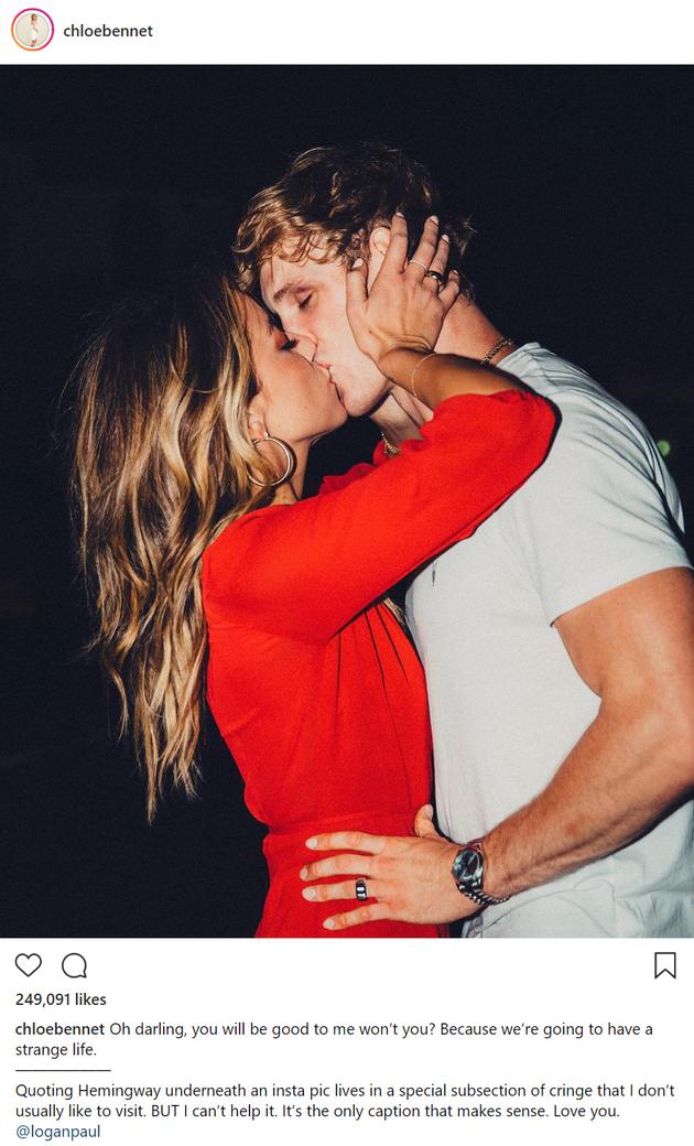 汪可盈曾引用海明威的句子告白男友罗根·保罗