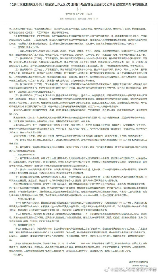  notice on standardizing performance practice, strengthening market supervision and promoting the healthy, prosperous and orderly development of the capital