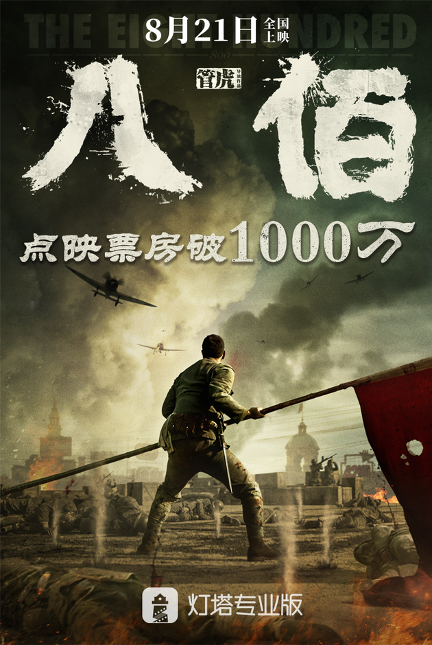 《八佰》14日点映票房破1000万