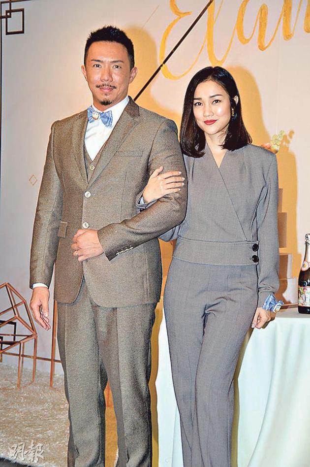 张继聪与谢安琪在婚礼上分别做兄弟及伴郎