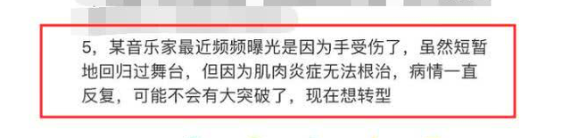 网传郎朗腱鞘炎复发无法弹琴