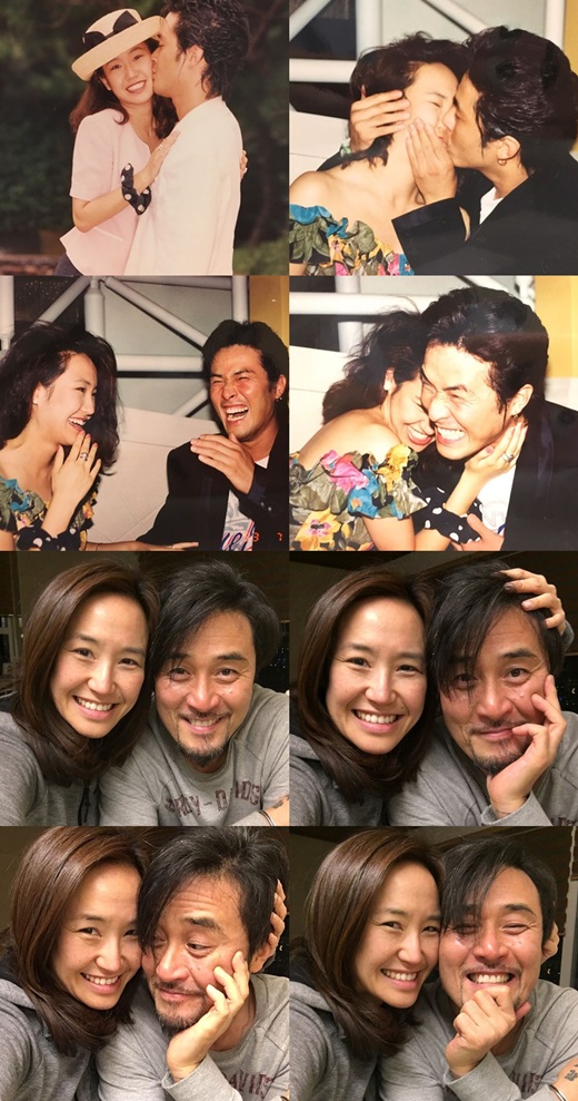 韩星崔民秀姜株恩庆结婚24周年晒多年对比照