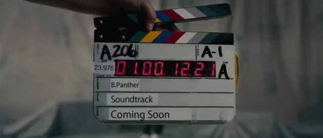 《黑豹》标志出现在场记板上