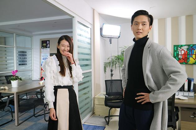 男主角宦宇和女主角高雪儿在现场飚戏