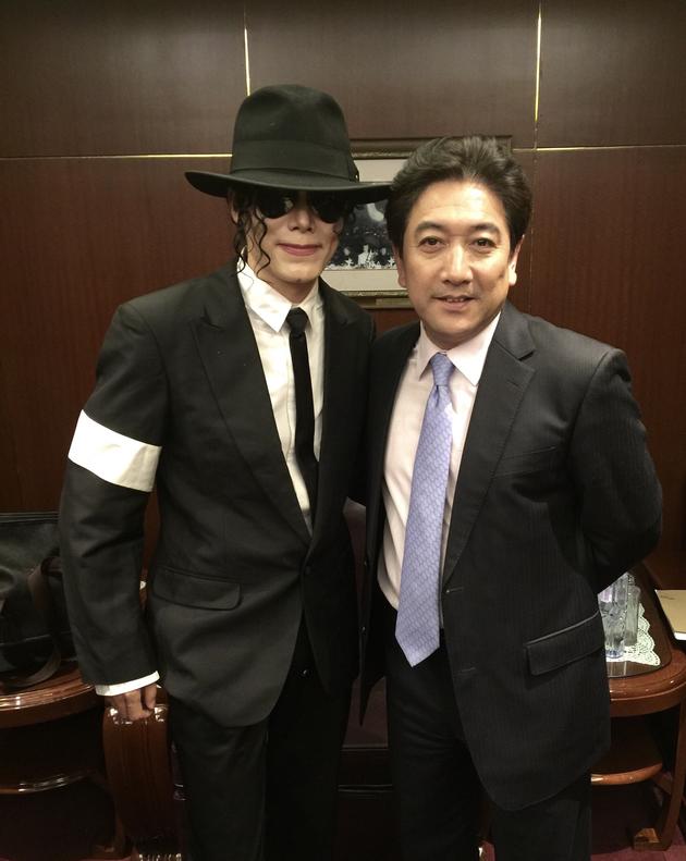 王杰克逊与姜昆老师合影留念