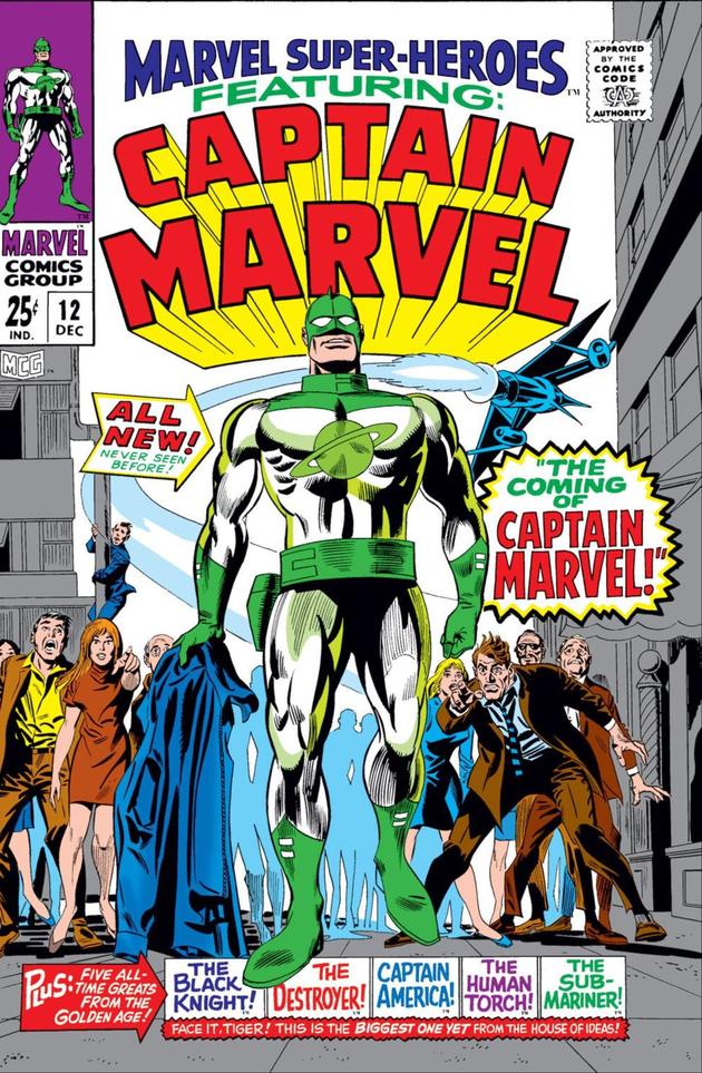 漫画中初代惊奇队长身穿绿色制服