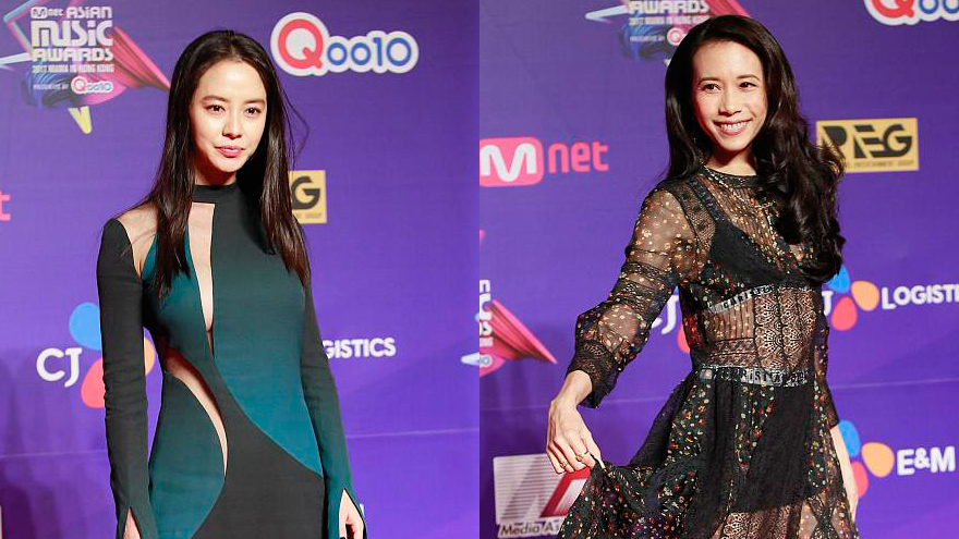 MAMA颁奖礼莫文蔚秀美腿 宋智孝曲线毕露