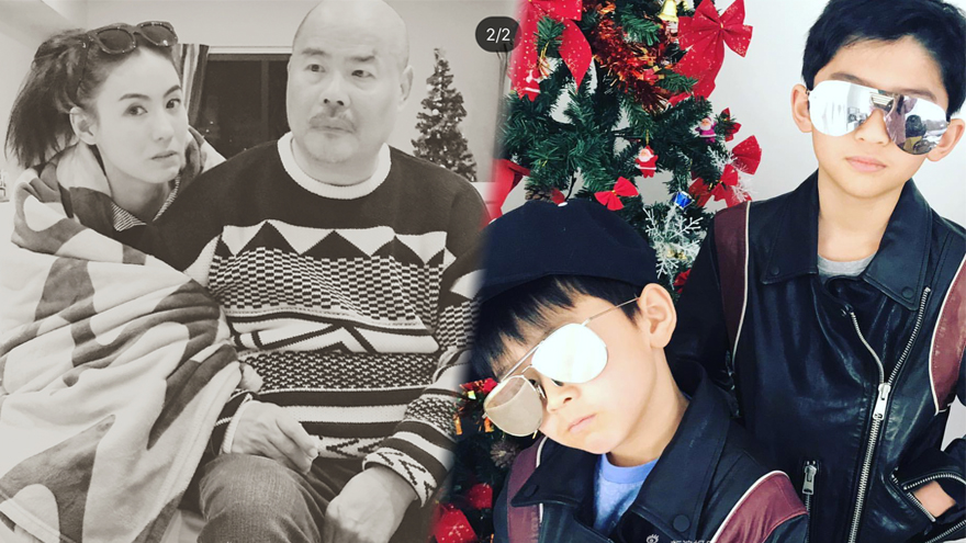 一家团聚！张柏芝搂爸爸动容 Lucas小Q穿兄弟装耍酷