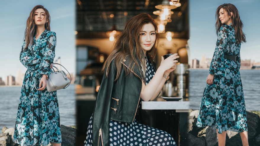 selina纽约随拍 暖阳下美得轻松自在