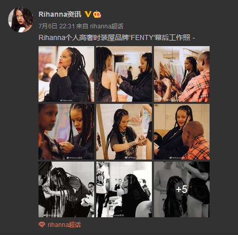 Rihanna个人高奢时装屋品牌‘FENTY’幕后工作照