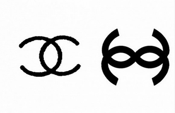 Chanel “双C”logo和Golden Rose 999 Srl “双S”logo