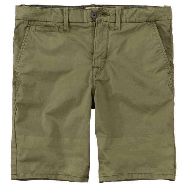 　　翻边裤脚卡其短裤(AF-A1VBO)
•反面印花，翻边裤脚，印花口袋
•	颜色：深蓝宝石色（433），深橄榄色（H08）
•	售价：690 RMB  
